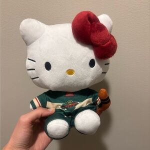 Hello Kitty x NHL Minnesota Wild plushie from March 2026 Hello Kitty night